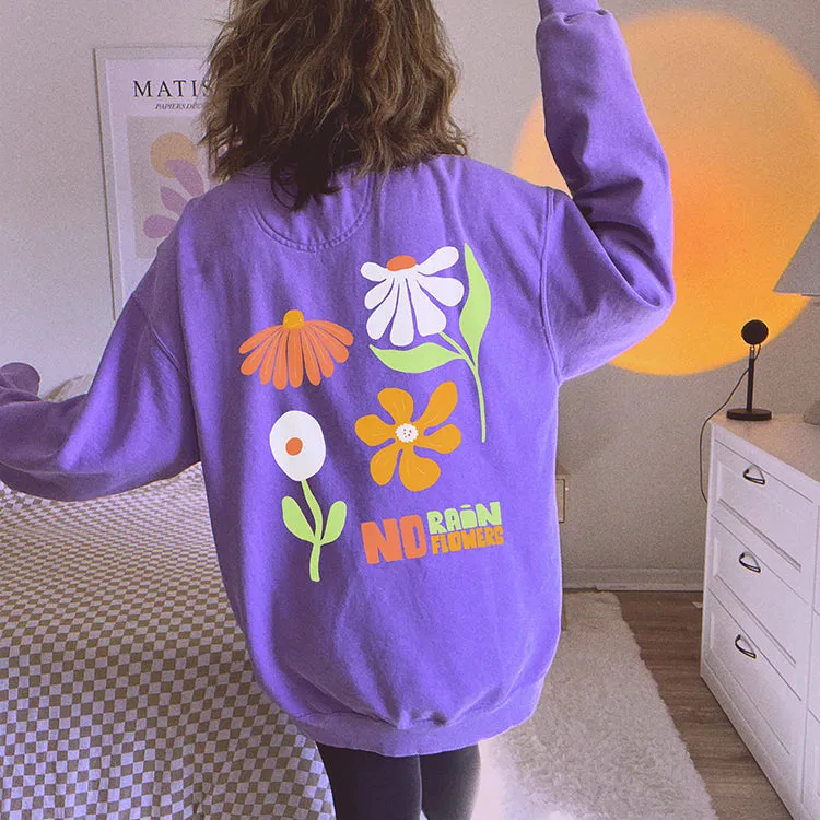 No Rain No Flowers Crewneck Sweatshirt (Wholesale) sold by Alley and Rae product image thumbnail 3