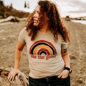 See The Good Rainbow Graphic Tee (Wholesale) sold by Ally and Rae
