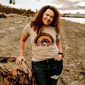 See The Good Rainbow Graphic Tee (Wholesale) sold by Ally and Rae