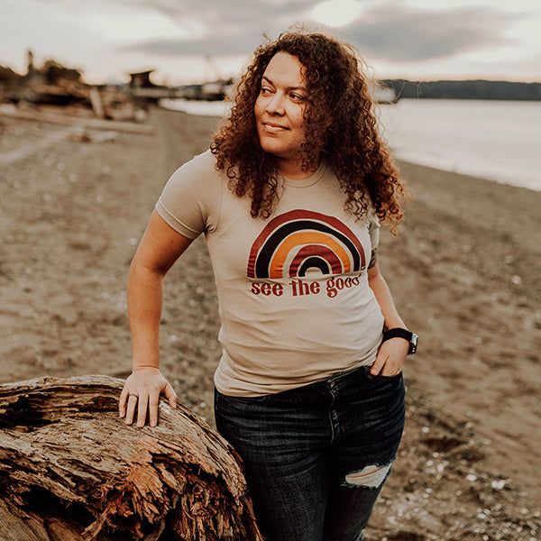 See The Good Rainbow Graphic Tee (Wholesale) sold by Ally and Rae product image thumbnail 5