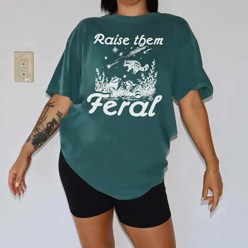 Raise Them Feral Graphic Tee Shirt sold by Alley and Rae