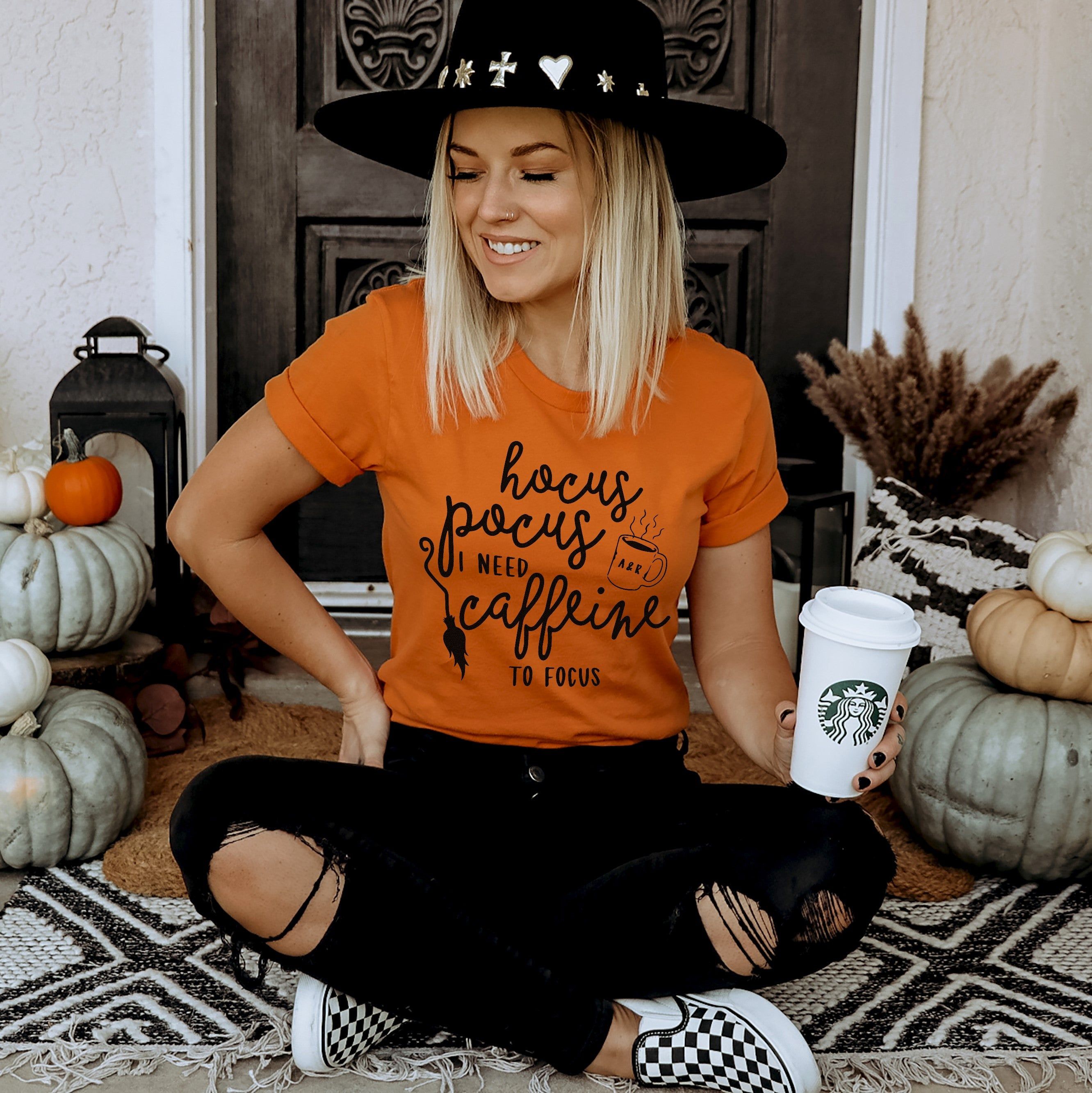 Hocus Pocus I Need Caffeine To Focus Lightweight Tee (Wholesale) sold by Ally and Rae product image thumbnail 4