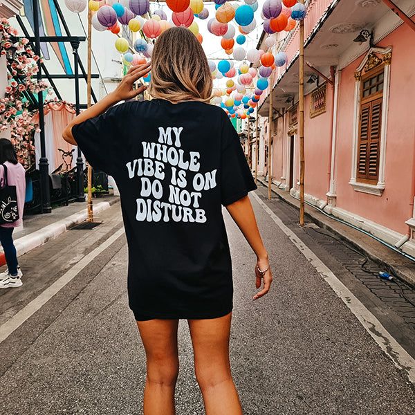 My Whole Vibe Is On Do Not Disturb Graphic Tee (Wholesale) sold by Ally and Rae product image thumbnail 3