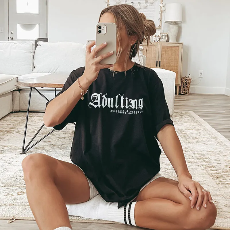 Adulting Lightweight Tee sold by Alley and Rae