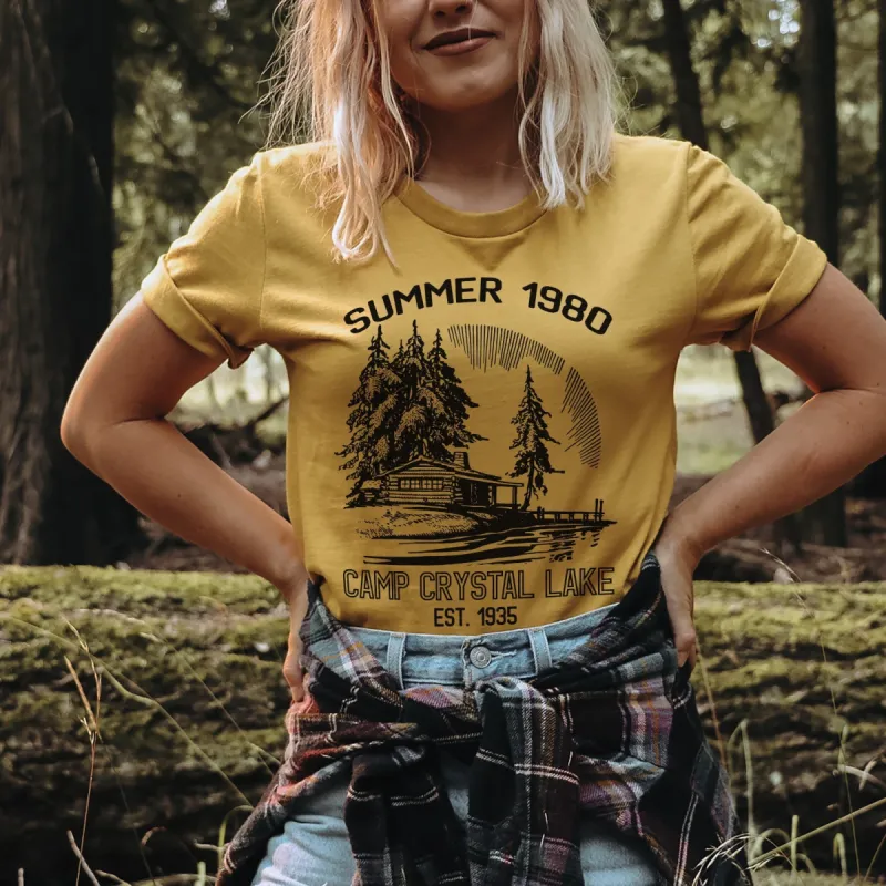 Camp Crystal Lake Graphic Tee Shirt sold by Alley and Rae