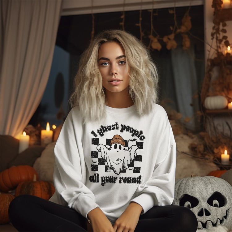 I Ghost People All Year Round Crewneck Sweatshirt (Wholesale) sold by Ally and Rae