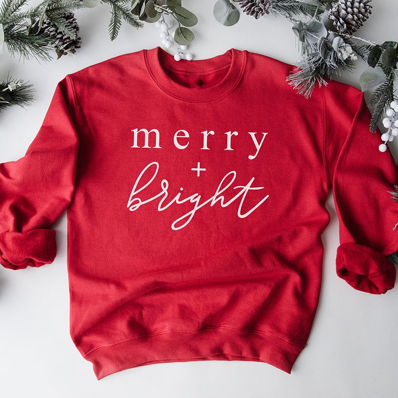 Merry + Bright Christmas Crewneck Pre-Order sold by Ally and Rae product image thumbnail 6