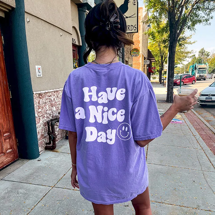 Have A Nice Day Graphic Tee sold by Alley and Rae product image thumbnail 3