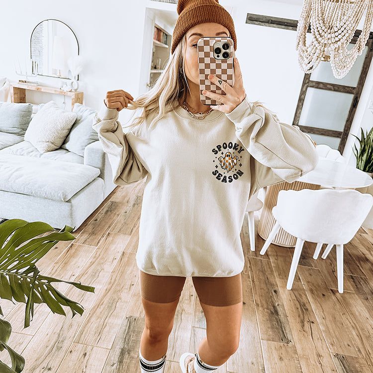 Spooky Season Embroidered Crewneck Sweatshirt - Final Sale sold by Ally and Rae product image thumbnail 2