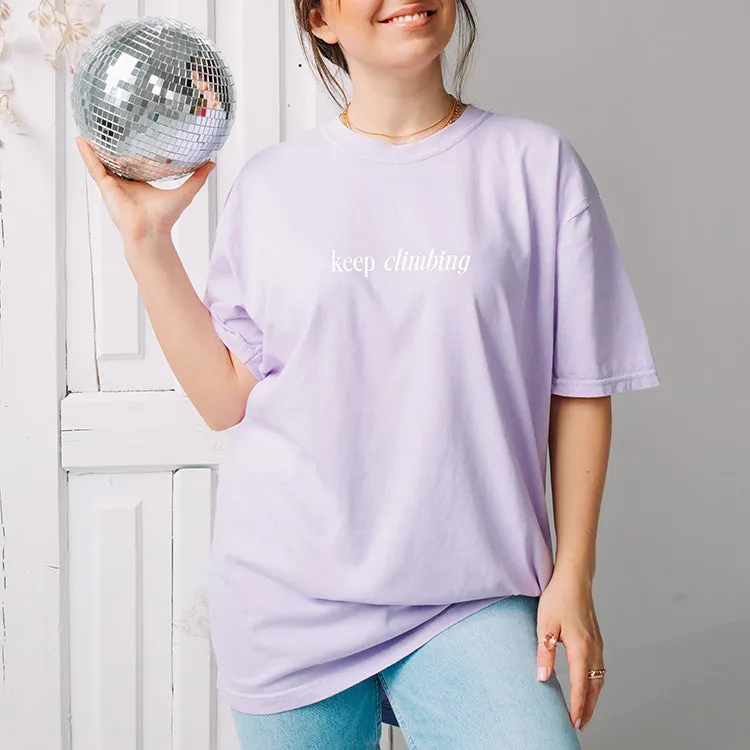 Keep Climbing The View Will Be Amazing Heavyweight Tee sold by Alley and Rae product image thumbnail 5