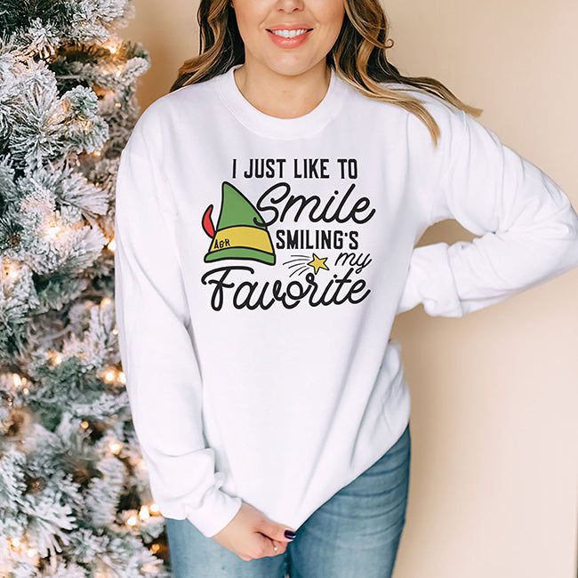 Smiling's My Favorite Elf Crewneck Pre-Order sold by Ally and Rae product image thumbnail 5