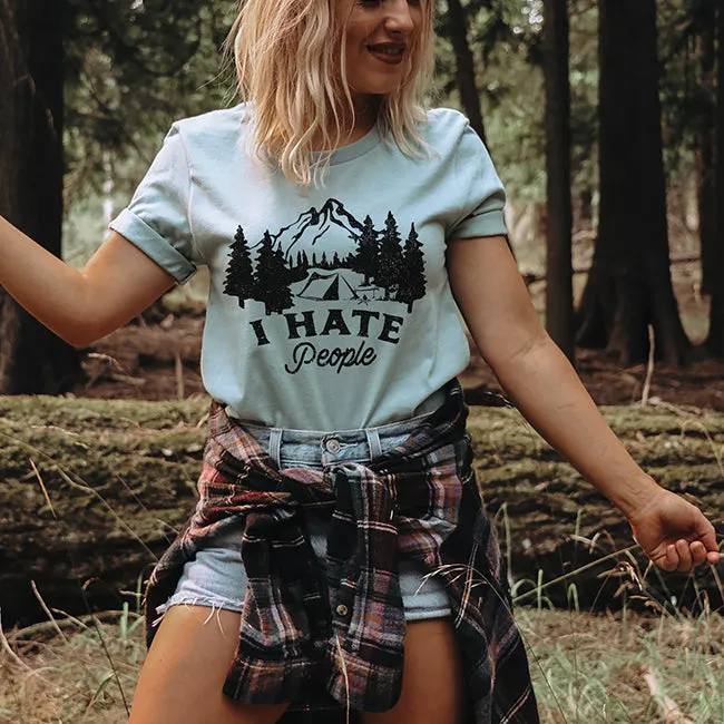 I Hate People Camping Tee Shirt (Wholesale) sold by Alley and Rae product image thumbnail 3