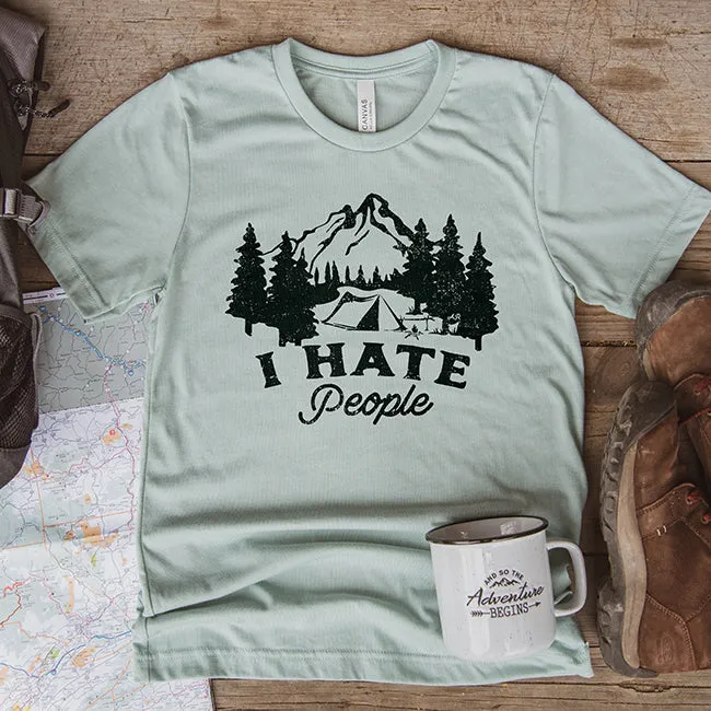 I Hate People Camping Tee Shirt (Wholesale) sold by Alley and Rae product image thumbnail 5