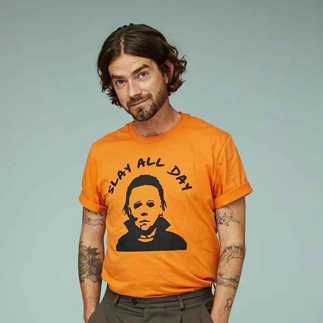 Slay All Day Lightweight Halloween Tee sold by Alley and Rae product image thumbnail 2