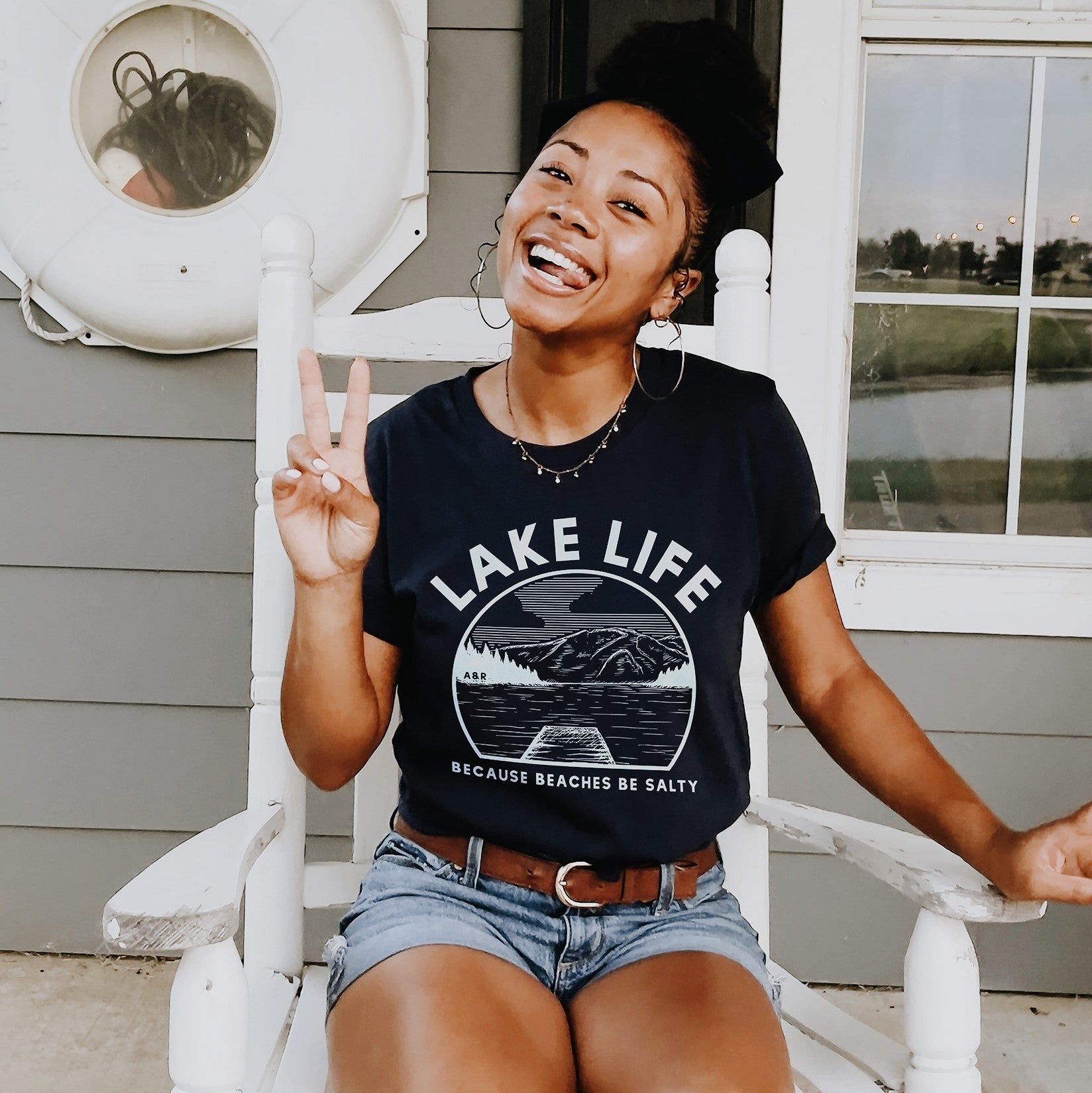 Lake Life Lightweight Tee (Wholesale) sold by Ally and Rae product image thumbnail 2