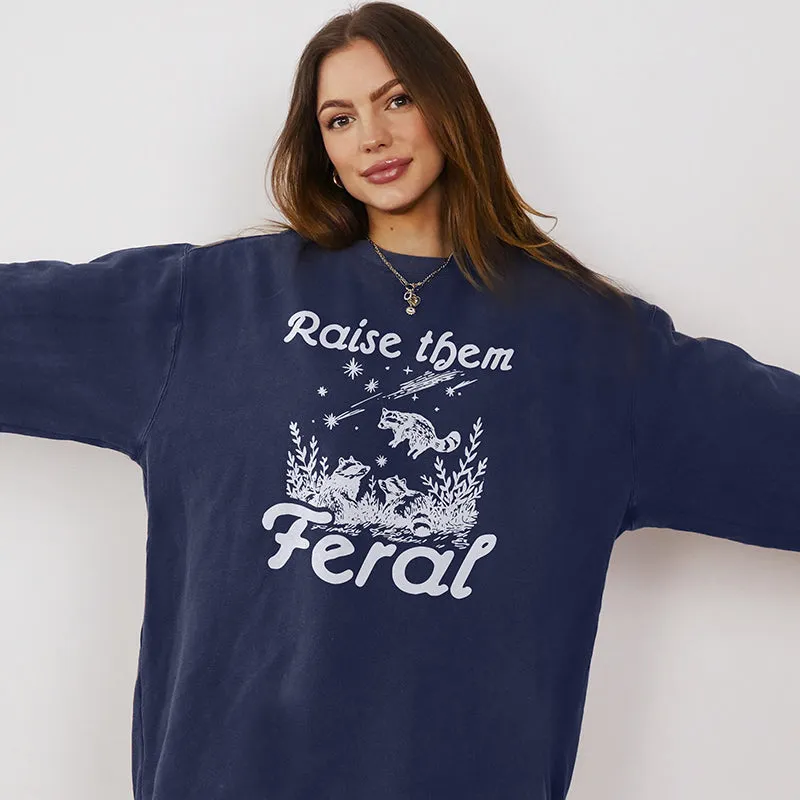 Raise Them Feral Crewneck Sweatshirt sold by Alley and Rae product image thumbnail 2