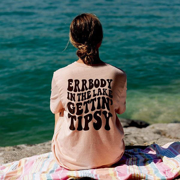 Errbody In The Lake Gettin' Tipsy Lightweight Tee sold by Ally and Rae product image thumbnail 4