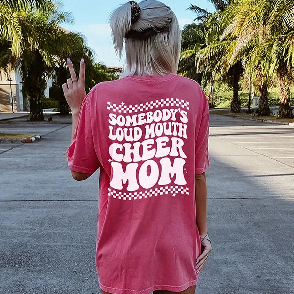 Loud Mouth Cheer Mom Heavyweight Tee sold by Alley and Rae