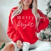 Merry + Bright Christmas Crewneck Sweatshirt sold by Alley and Rae
