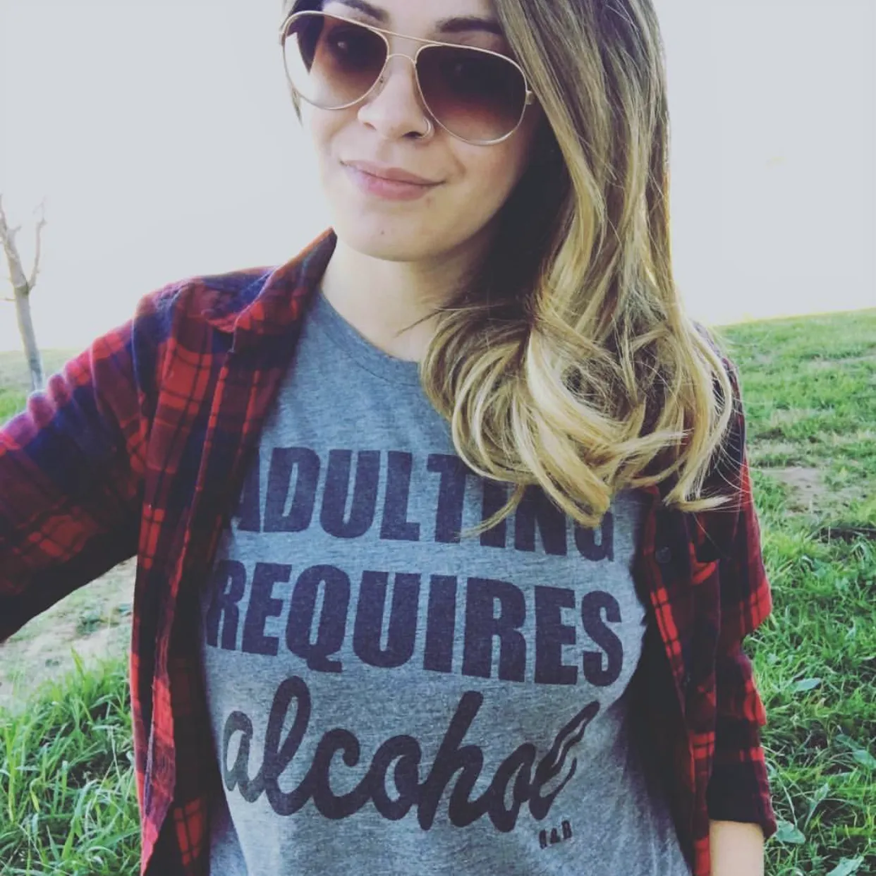 Adulting Requires Alcohol Graphic Tee (Wholesale) sold by Alley and Rae product image thumbnail 4