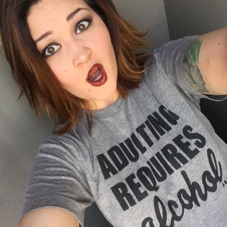 Adulting Requires Alcohol Graphic Tee (Wholesale) sold by Alley and Rae product image thumbnail 3
