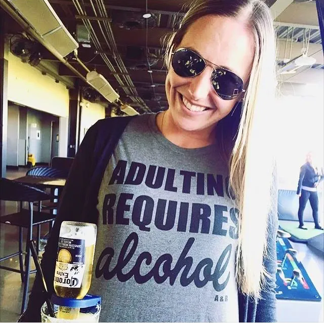 Adulting Requires Alcohol Graphic Tee (Wholesale) sold by Alley and Rae product image thumbnail 2