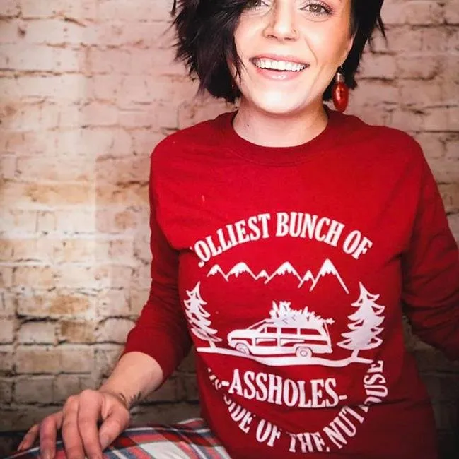 Jolliest Bunch Of Assholes This Side Of The Nuthouse Lightweight Long Sleeve Tee sold by Alley and Rae product image thumbnail 2