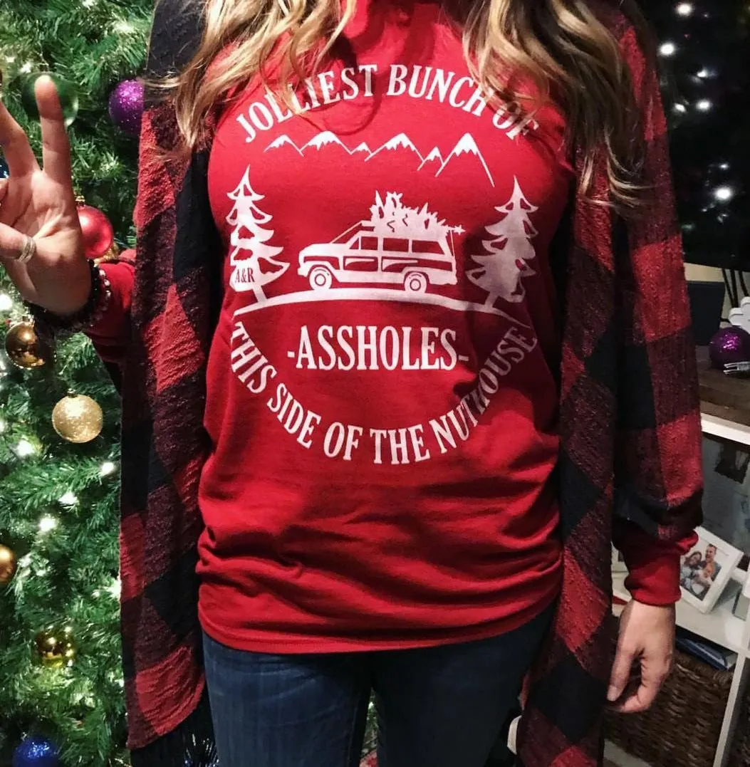 Jolliest Bunch Of Assholes This Side Of The Nuthouse Lightweight Long Sleeve Tee sold by Alley and Rae product image thumbnail 4