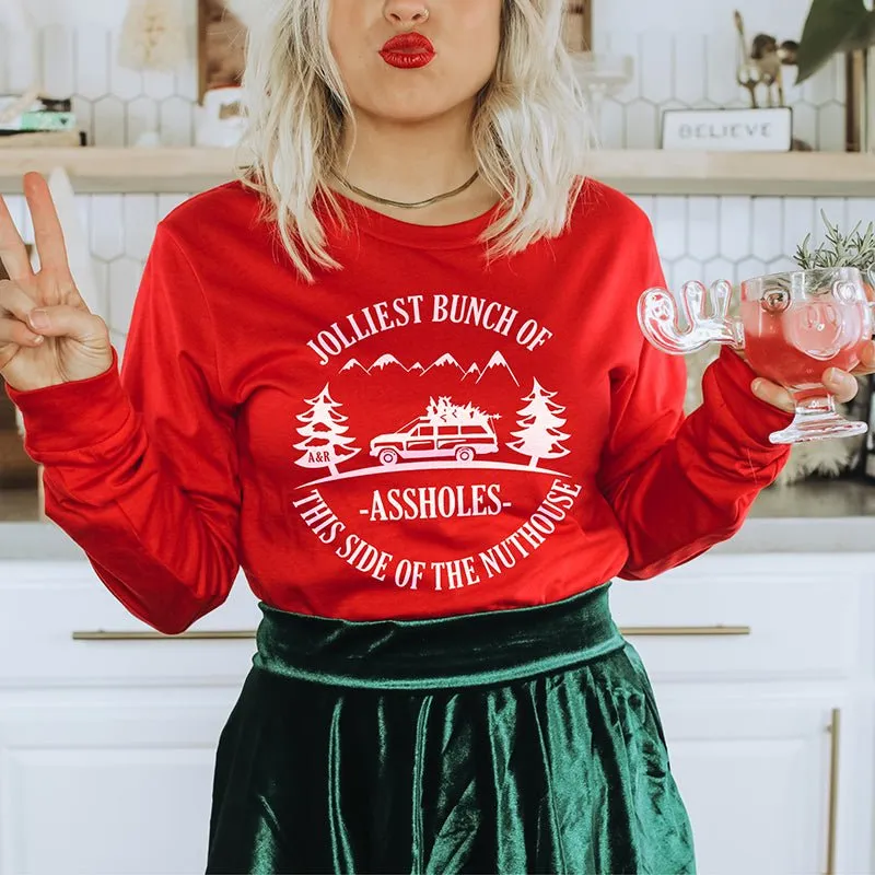 Jolliest Bunch Of Assholes This Side Of The Nuthouse Lightweight Long Sleeve Tee sold by Alley and Rae product image thumbnail 3