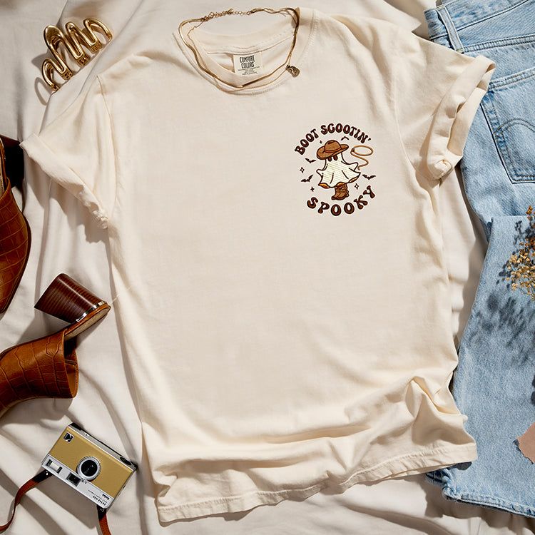 Boot Scootin' Spooky Embroidered Heavyweight Tee - Final Sale sold by Ally and Rae product image thumbnail 2