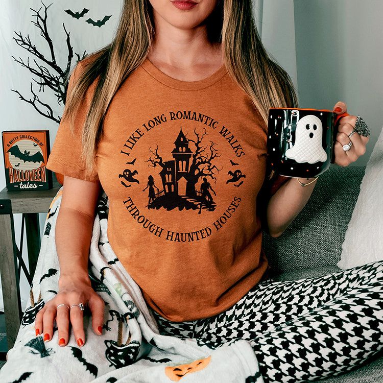 Long Romantic Walks Through Haunted Houses Lightweight Tee (Wholesale) sold by Ally and Rae product image thumbnail 2