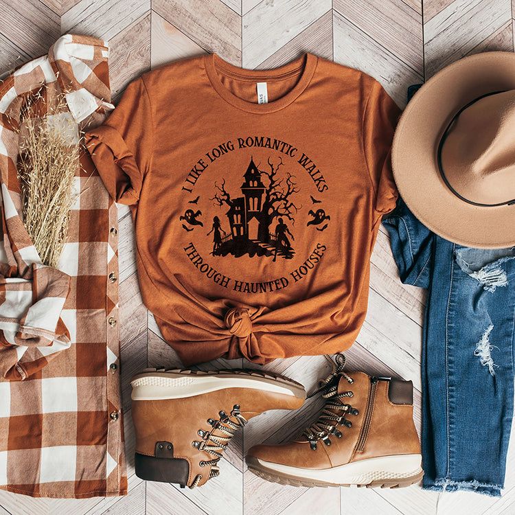 Long Romantic Walks Through Haunted Houses Lightweight Tee (Wholesale) sold by Ally and Rae product image thumbnail 3