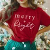 Merry + Bright Lightweight Christmas Tee sold by Alley and Rae