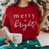 Merry + Bright Lightweight Christmas Tee sold by Alley and Rae