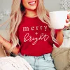 Merry + Bright Lightweight Christmas Tee sold by Alley and Rae