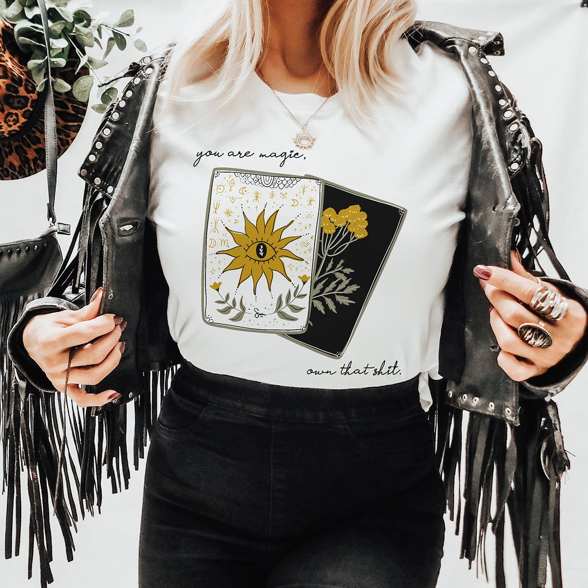 You Are Magic, Own That Shit Tarot Card Graphic Tee (Wholesale) sold by Ally and Rae