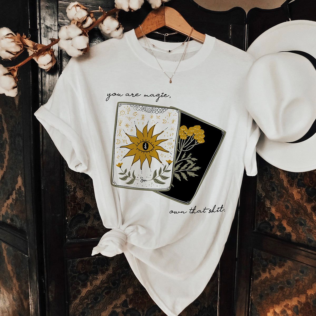 You Are Magic, Own That Shit Tarot Card Graphic Tee (Wholesale) sold by Ally and Rae product image thumbnail 4