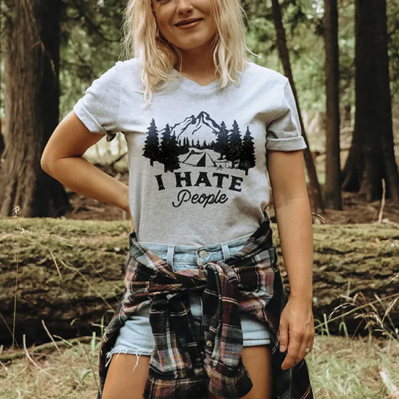 I Hate People Camping Tee Shirt sold by Alley and Rae