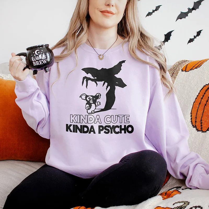 Kinda Cute Kinda Psycho Crewneck Sweatshirt Pre-Order sold by Alley and Rae product image thumbnail 2