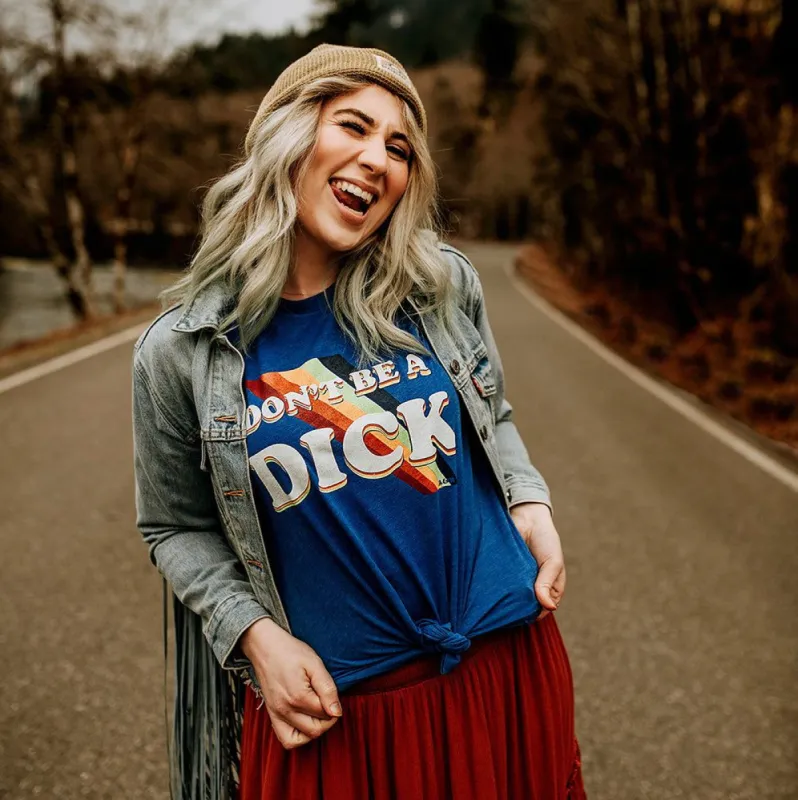 Don't Be A Dick Retro Graphic Tee (Wholesale) sold by Ally and Rae