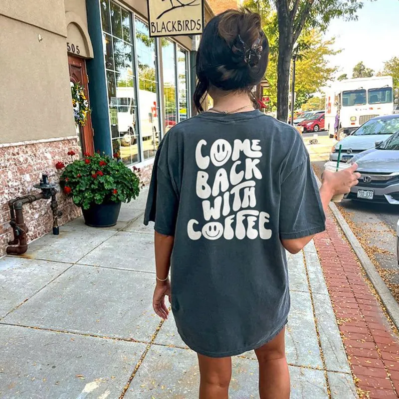 Come Back With Coffee Heavyweight Tee (Pepper) - Final Sale sold by Ally and Rae