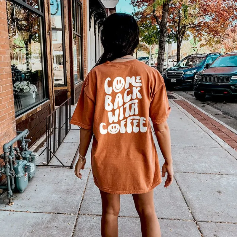 Come Back With Coffee Heavyweight Tee (Yam) - Final Sale sold by Ally and Rae