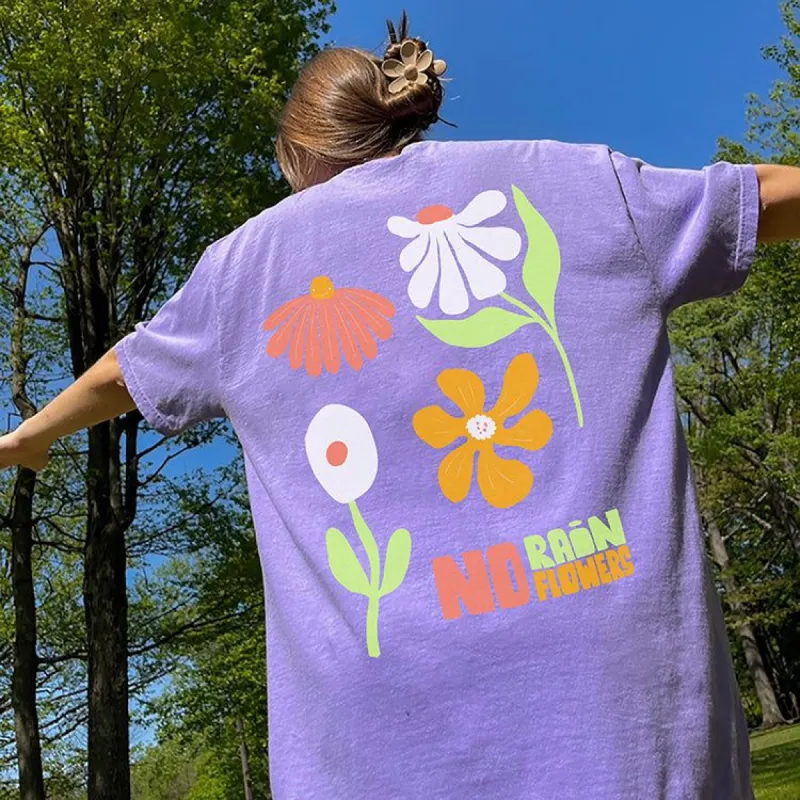 No Rain No Flowers Graphic Tee Shirt (Wholesale) sold by Ally and Rae