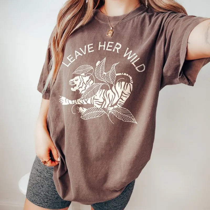 Leave Her Wild Heavyweight Tee Pre-Order sold by Ally and Rae
