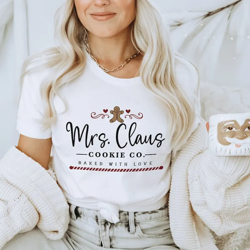 Mrs. Claus Cookie Co Lightweight Tee Pre-Order made by Alley and Rae