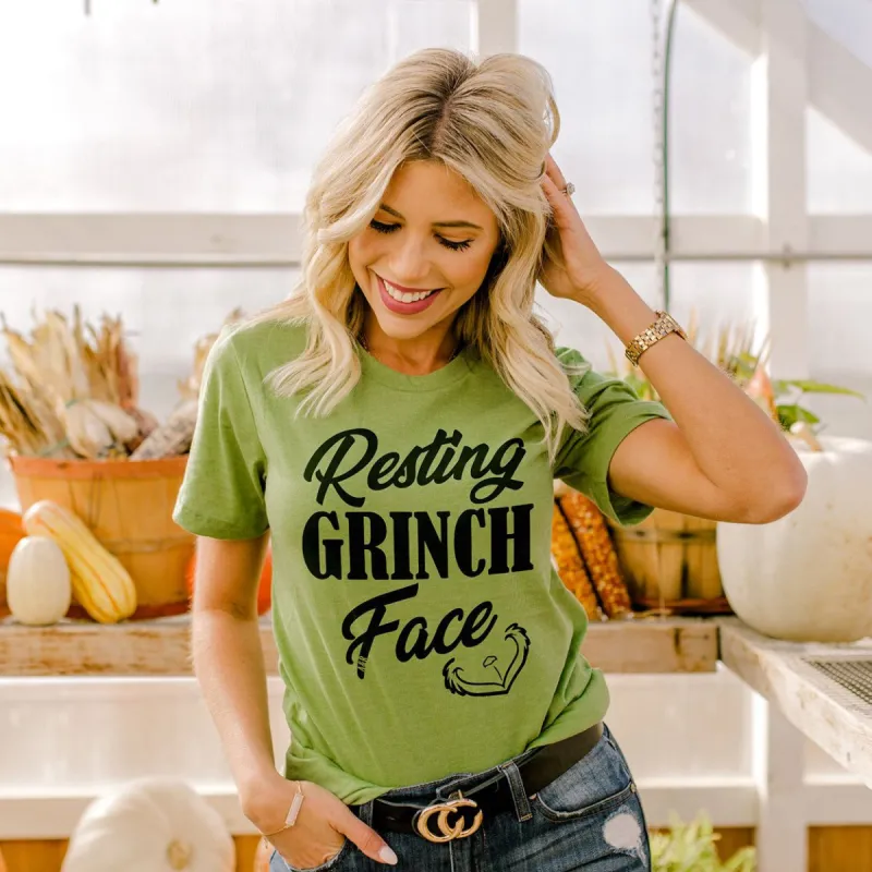 Resting Grinch Face Lightweight Tee Pre-Order sold by Ally and Rae