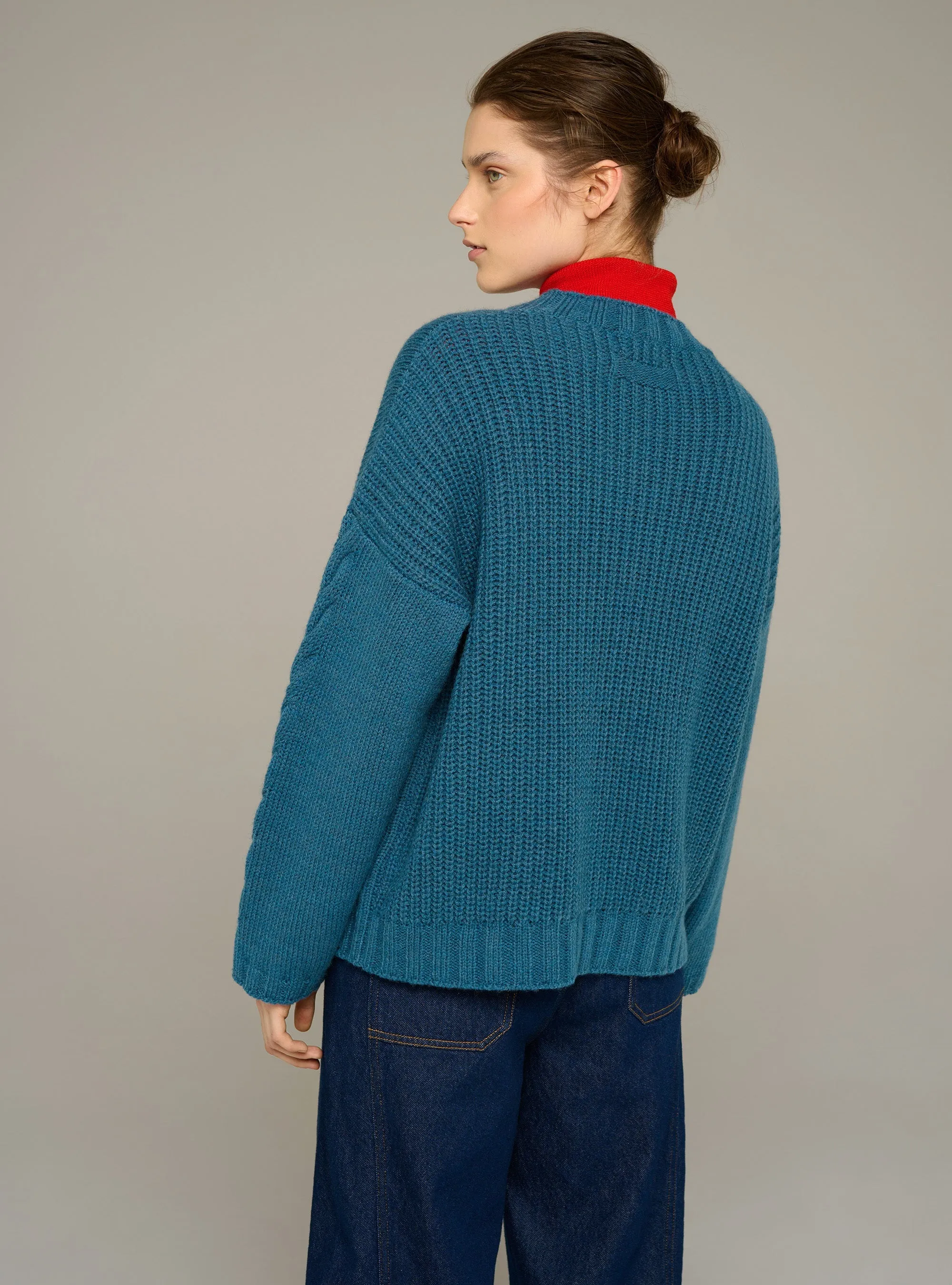 Pull col rond oversize en maille torsadée sold by Cotelac product image thumbnail 4