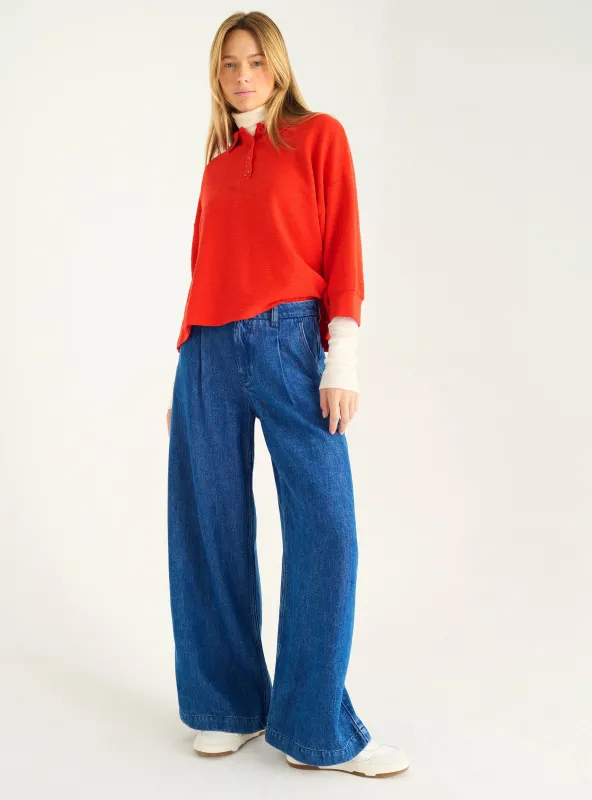 Polo oversized flammé made by Cotelac