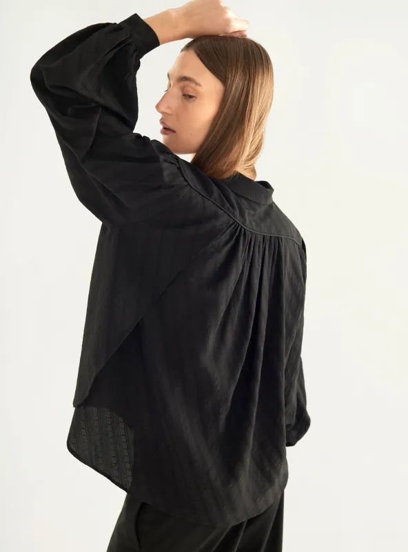 Blouse romantique en laine et soie made by Cotelac