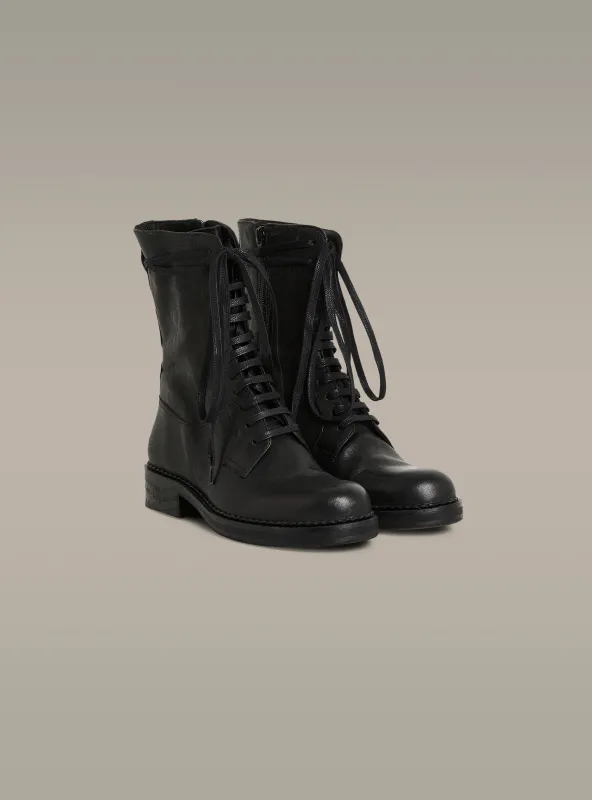 Boots noires en cuir made by Cotelac